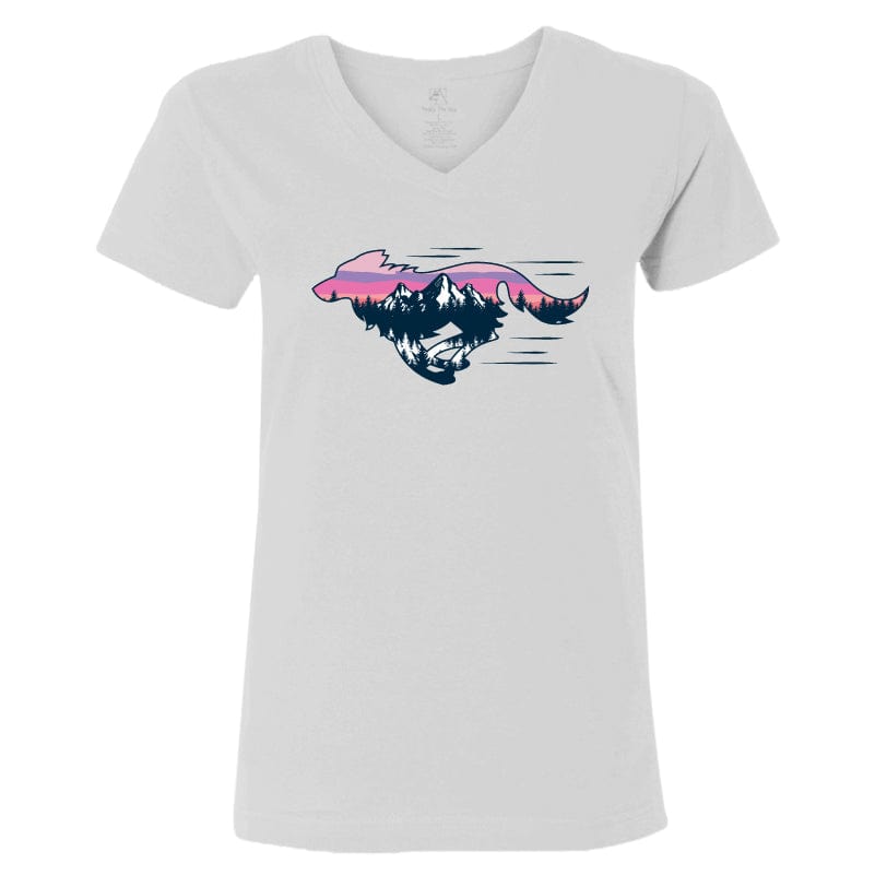 Run Like The Wind - Ladies T-Shirt V-Neck