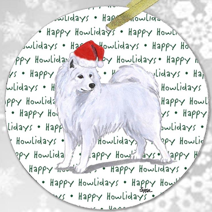 Samoyed "Happy Howlidays" Ornament