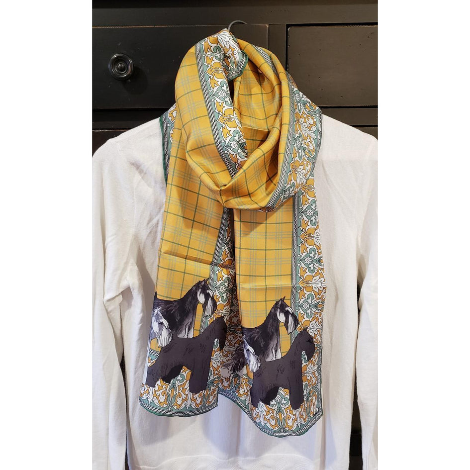 Miniature Schnauzer Oblong Silk Scarf