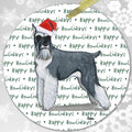 Schnauzer, Standing "Happy Howlidays" Ornament