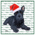 Scottish Terrier Puppy Happy Howlidays Text - Women's V-Neck T-Shirt