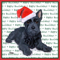 Scottish Terrier Puppy Happy Howlidays Text - Adult Unisex T-Shirt