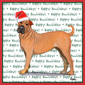 Chinese Shar-Pei Happy Howlidays Text - Adult Unisex T-Shirt