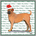 Chinese Shar-Pei Happy Howlidays Text - Adult Unisex Crewneck Sweatshirt
