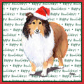 Shetland Sheepdog Happy Howlidays Text - Adult Unisex Long Sleeve T-Shirt
