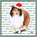 Shetland Sheepdog Happy Howlidays Text - Adult Unisex Crewneck Sweatshirt