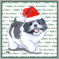 Shih Tzu Puppy Happy Howlidays Text - Adult Unisex Crewneck Sweatshirt