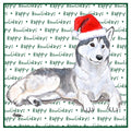 Siberian Husky Happy Howlidays Text - Women's V-Neck T-Shirt