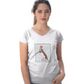 English Springer Spaniel (Liver & White) Happy Howlidays Text - Women's V-Neck T-Shirt