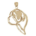 Saint Bernard 14K Gold Cut Out Pendant