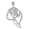 Saint Bernard Sterling Silver Cut Out Pendants