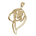 Saint Bernard 14K Gold Cut Out Pendant