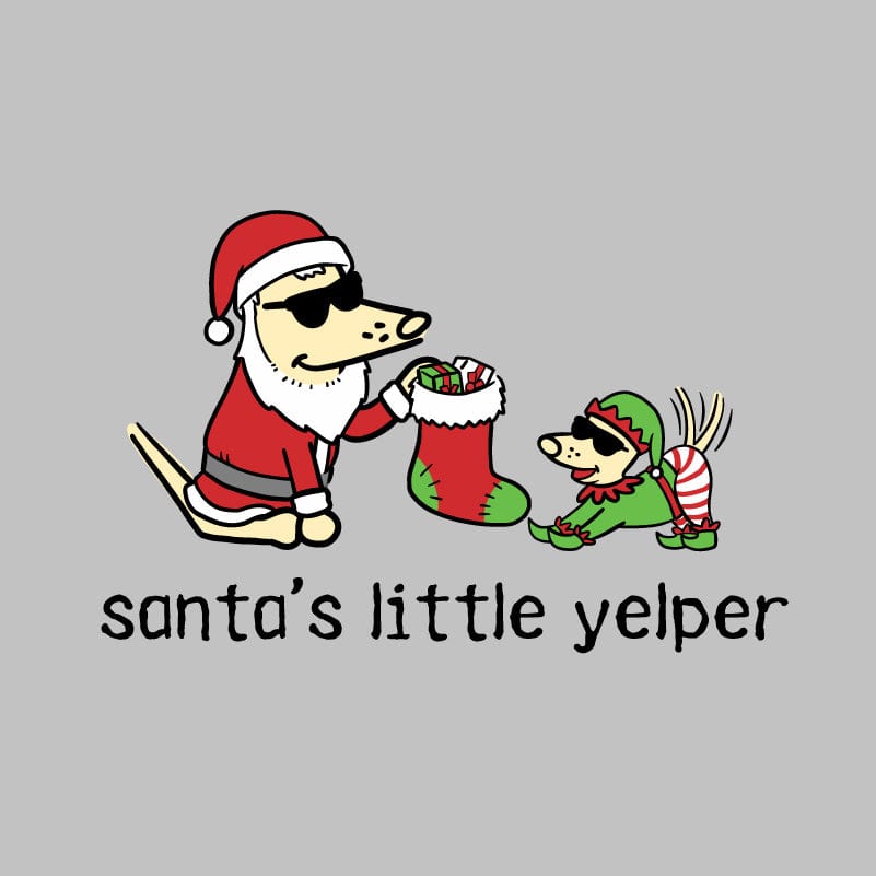 Santa's Little Yelper - Ladies T-Shirt V-Neck