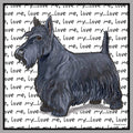 Scottish Terrier Love Text - Women's V-Neck T-Shirt
