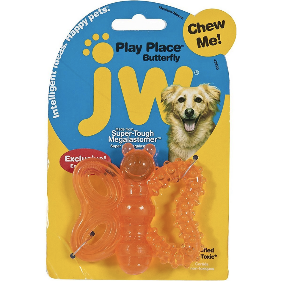 JW Pet Play Place Butterfly Puppy Teether, Color Varies | AKC Shop JW Pet Play Place Butterfly Puppy Teether, Color Varies | AKC Shop