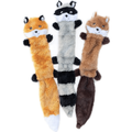 ZippyPaws Skinny Peltz No Stuffing Squeaky Plush Dog Toys, 3-pack, Large