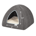 Frisco Igloo Covered Dog Bed, Gray