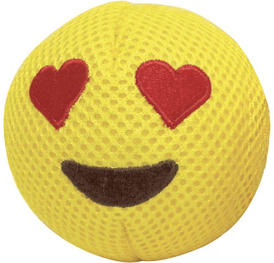 fouFIT Love Emoji Squeaky Plush Dog Toy