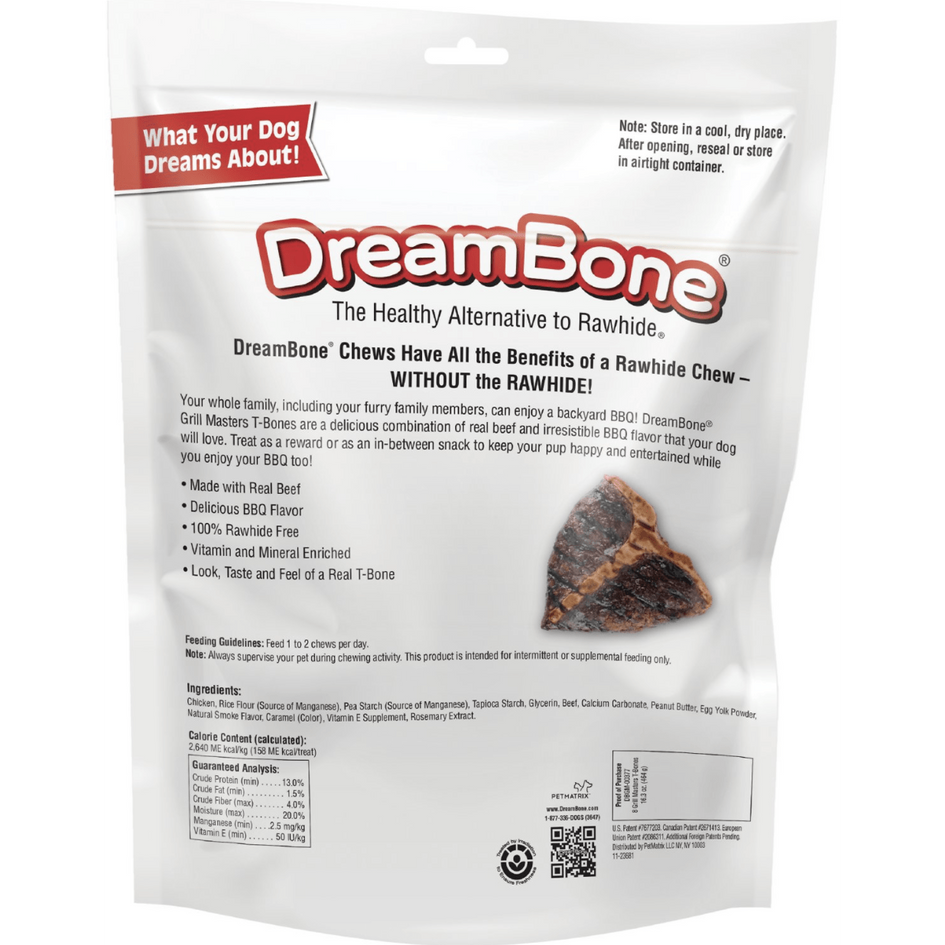 DreamBone Grill Masters T-Bones Chews Dog Treats