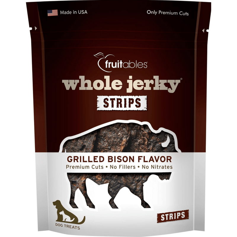 Fruitables Whole Jerky Grilled Bison Strips Dog Treats