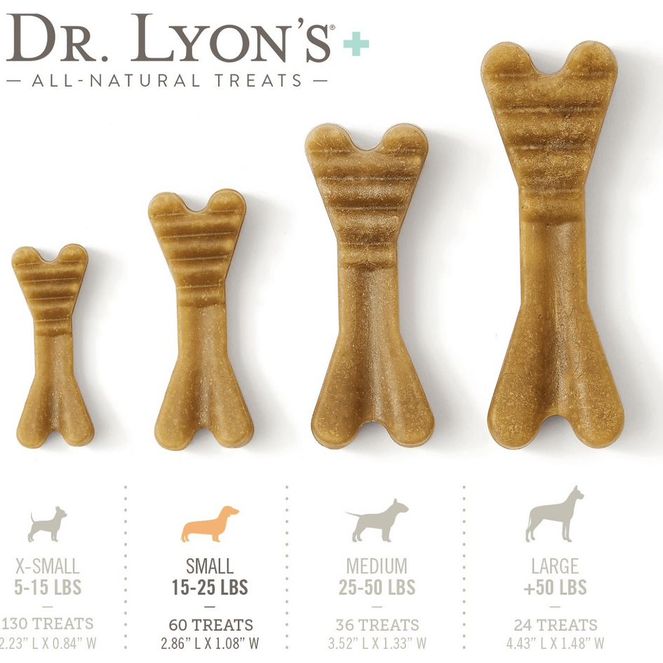 Dr. Lyon's Grain-Free Mint Flavored Extra Small Breed Dental Dog Treats, 130 count