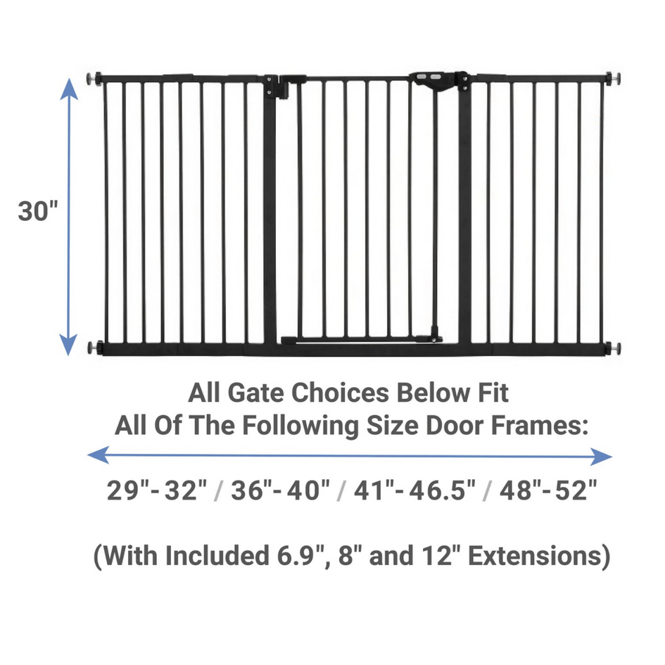 Frisco Metal Geometric Pattern Extra Tall Auto-close Dog Gate