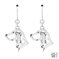 Black and Tan Coonhound Sterling Silver  Earrings