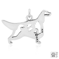 Sterling Silver Irish Setter Pendant, Body