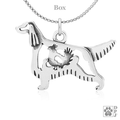 Sterling Silver Irish Setter Pendant, Body