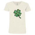 Shamrock Paws - Ladies T-Shirt V-Neck