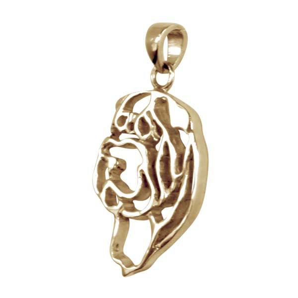 Chinese Shar Pei 14K Gold Cut Out Pendant