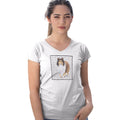 Shetland Sheepdog Love Text - Women's V-Neck T-Shirt