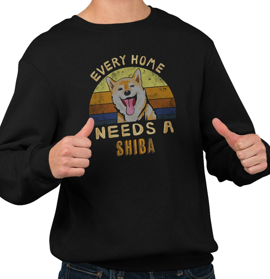 Every Home Needs a Shiba Inu - Adult Unisex Crewneck Sweatshirt