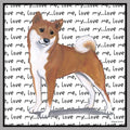 Shiba Inu Love Text - Women's V-Neck T-Shirt
