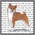 Shiba Inu Love Text - Adult Unisex Crewneck Sweatshirt