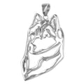 Siberian Husky  Sterling Silver Cut Out Pendants