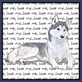 Siberian Husky Love Text - Adult Unisex Crewneck Sweatshirt