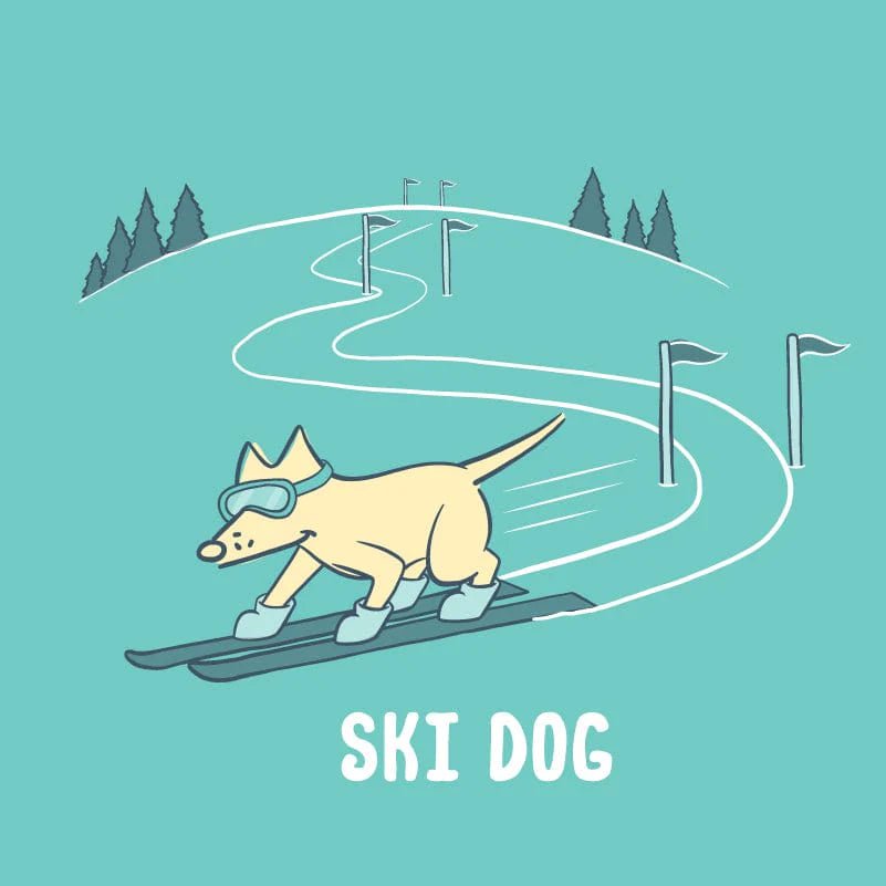 Ski Dog - Ladies T-Shirt V-Neck