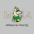 Smiling's My Favorite - Ladies T-Shirt V-Neck