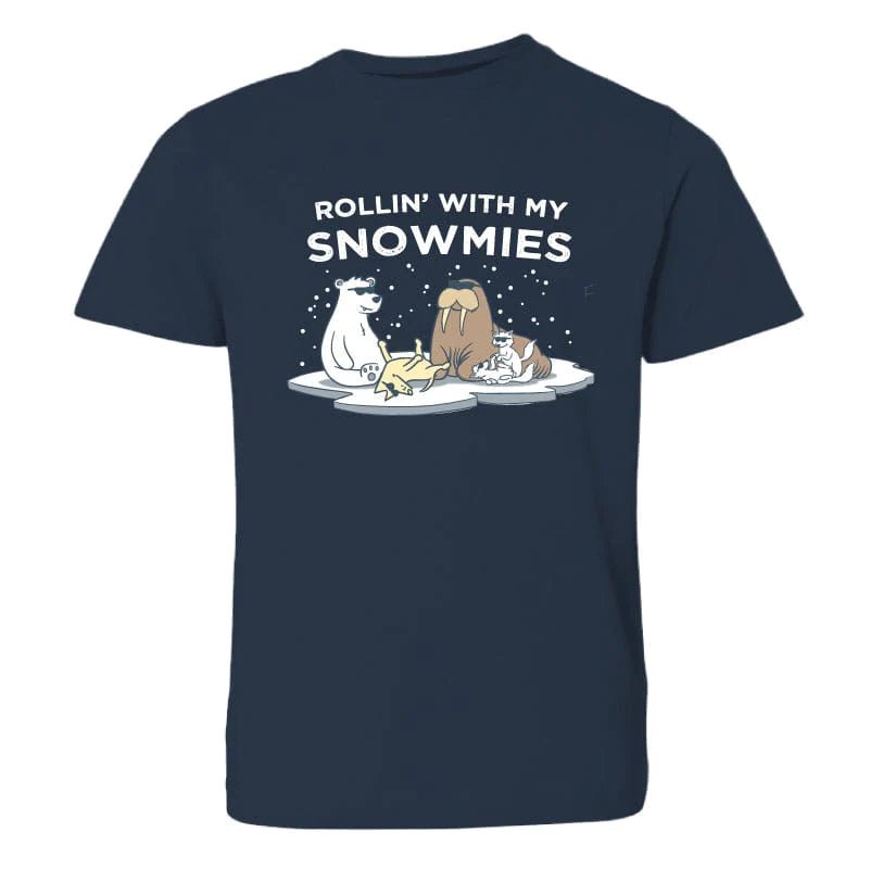 Rollin With My Snowmies  - Youth Short Sleeve T-Shirt