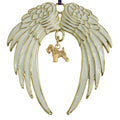 Soft Coated Wheaten Terrier Gold Plated Holiday Angel Wing Ornament