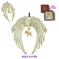 Soft Coated Wheaten Terrier Gold Plated Holiday Angel Wing Ornament