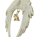 Soft Coated Wheaten Terrier Gold Plated Holiday Angel Wing Ornament
