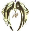 Soft Coated Wheaten Terrier Gold Plated Holiday Angel Wing Ornament