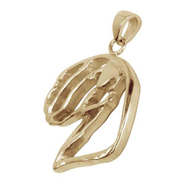 Soft Coated Wheaten Terrier  14K Gold Cut Out Pendant