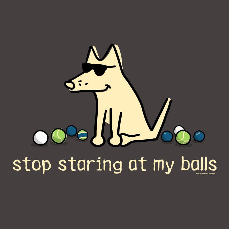 Stop Staring At My Balls - Ladies Plus V-Neck Tee