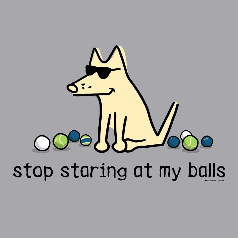 Stop Staring At My Balls - Baseball T-Shirt