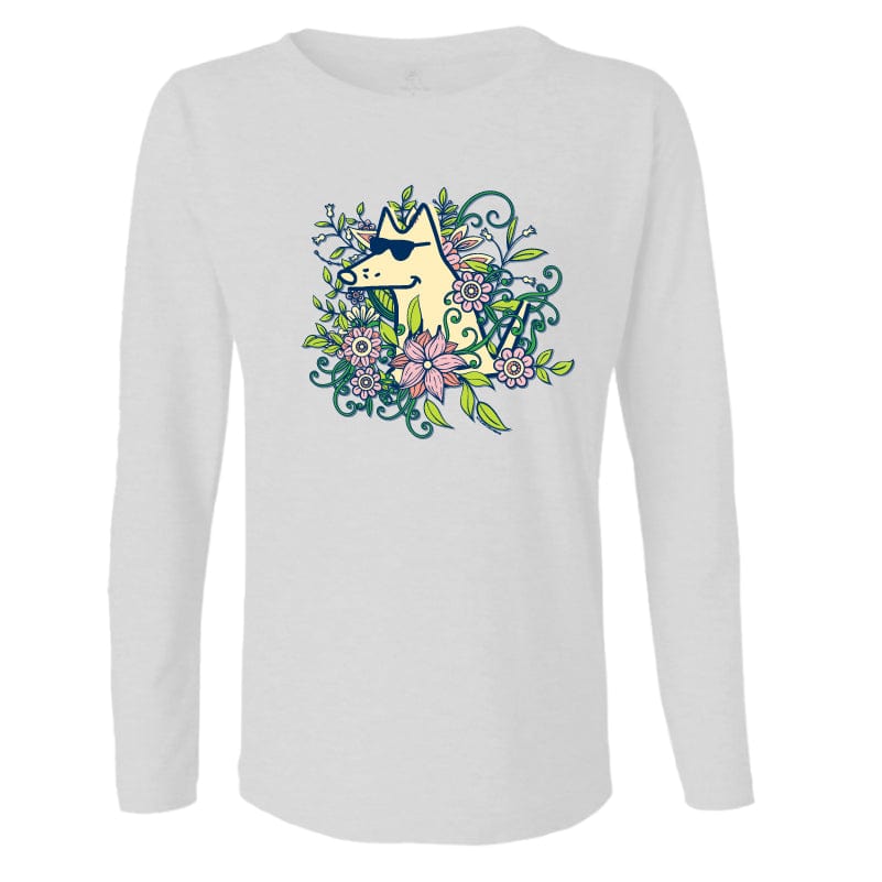 Stop And Smell The Flowers - Ladies Long-Sleeve T-Shirt