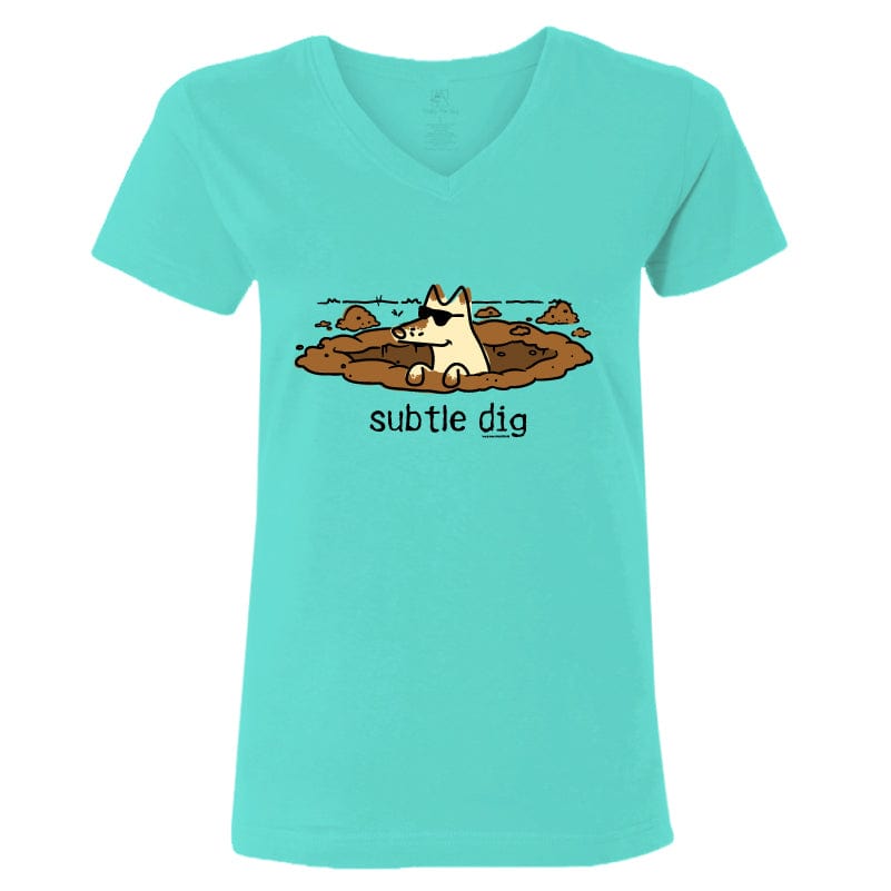 Subtle Dig - Ladies T-Shirt V-Neck
