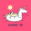 Summer AF - Ladies Curvy V-Neck Tee